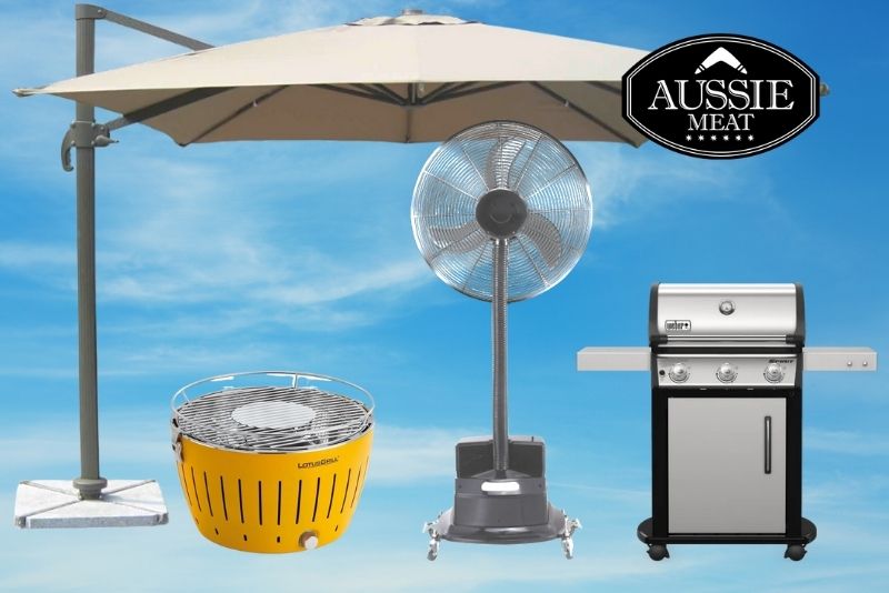 Parasol BBQ Grill Outdoor Kitchen Mist Fan | Meat Delivery | Seafood Delivery | Meat online | Wine Delivery | BBQ Grills | Weber | Lotus Grills | Best Grocery | Alcohol Delivery | Wagyu | Butcher Best Online Store Aussie Meat South stream Online Shopping
