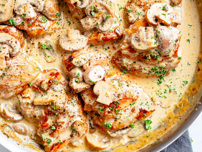 Aussie Meat | Creamy Garlic Mushroom Chicken Thighs Recipe | Meat Delivery | Seafood Delivery 