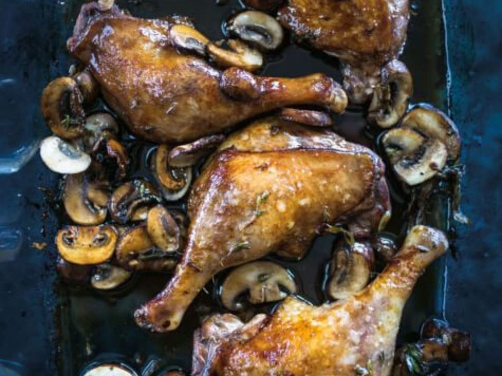 Australian Confit Duck Legs Skin-On | Balsamic Duck Legs with Mushrooms | Meat Delivery