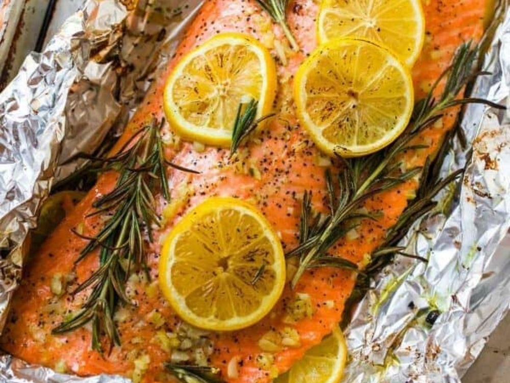 Baked Salmon in Foil | Fresh Australian Premium Huon Salmon Whole Fillet Skin-On | Meat Delivery