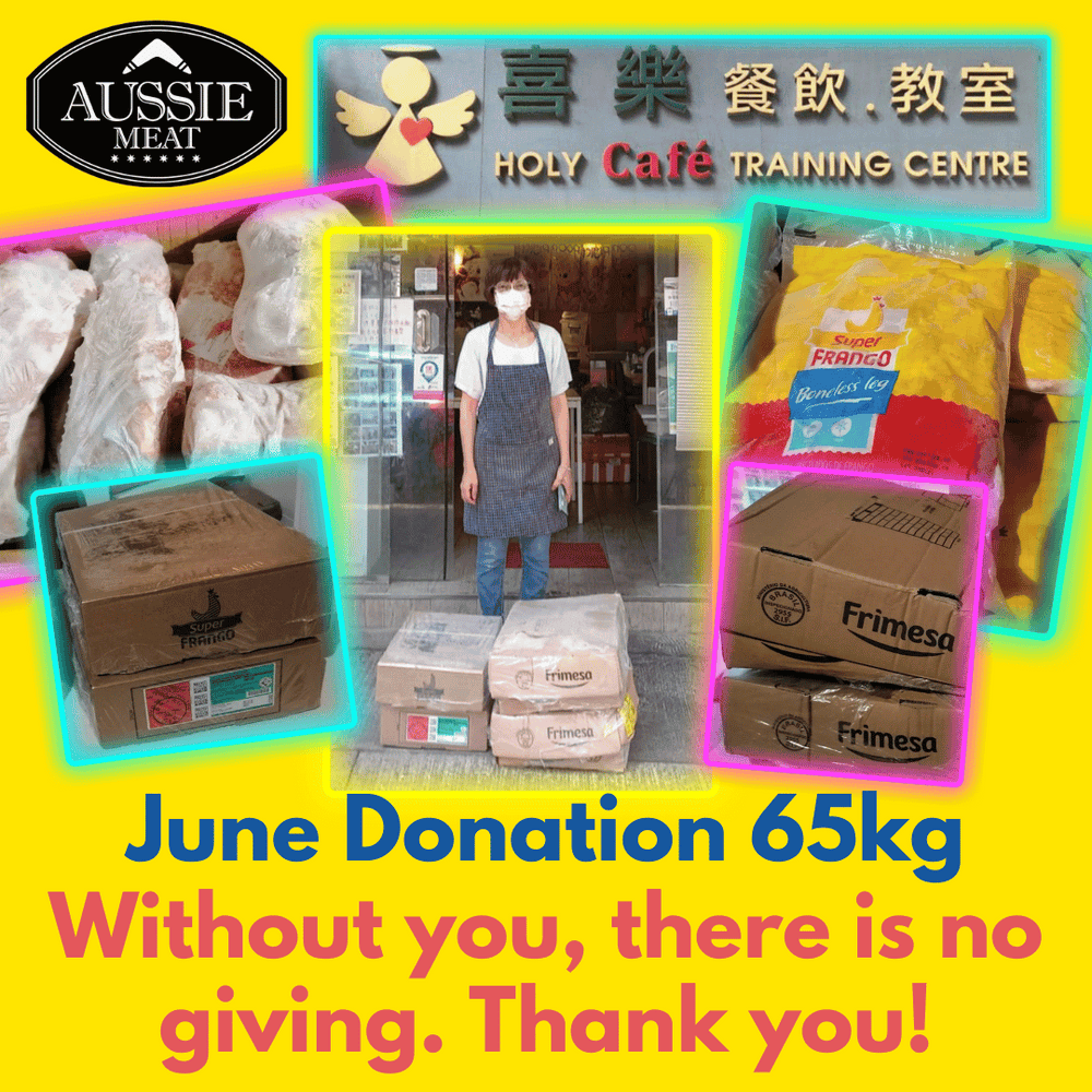 2021 JUNE DONATION - AUSSIE MEAT DONATED 65KG TO HOLY CAFE