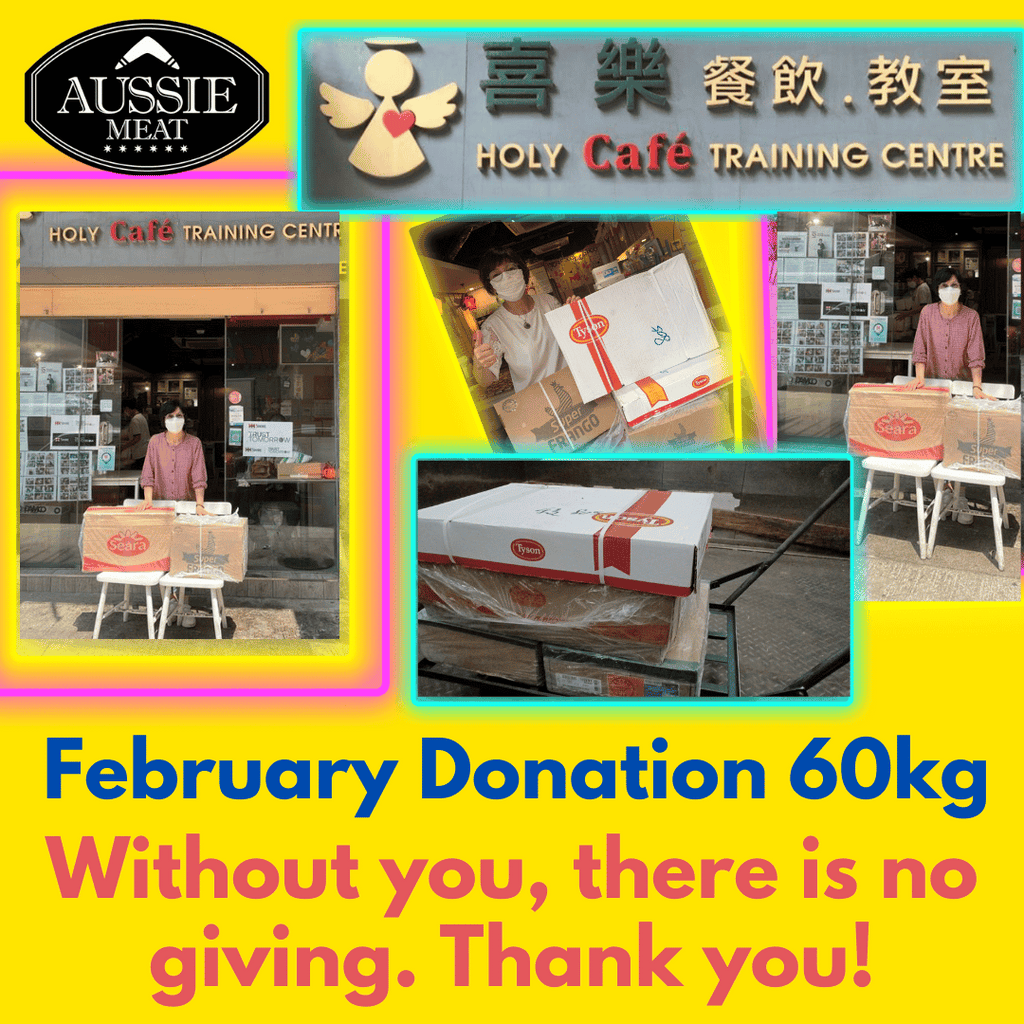 2022 FEBRUARY DONATION - AUSSIE MEAT DONATED 60KG TO HOLY CAFÉ!