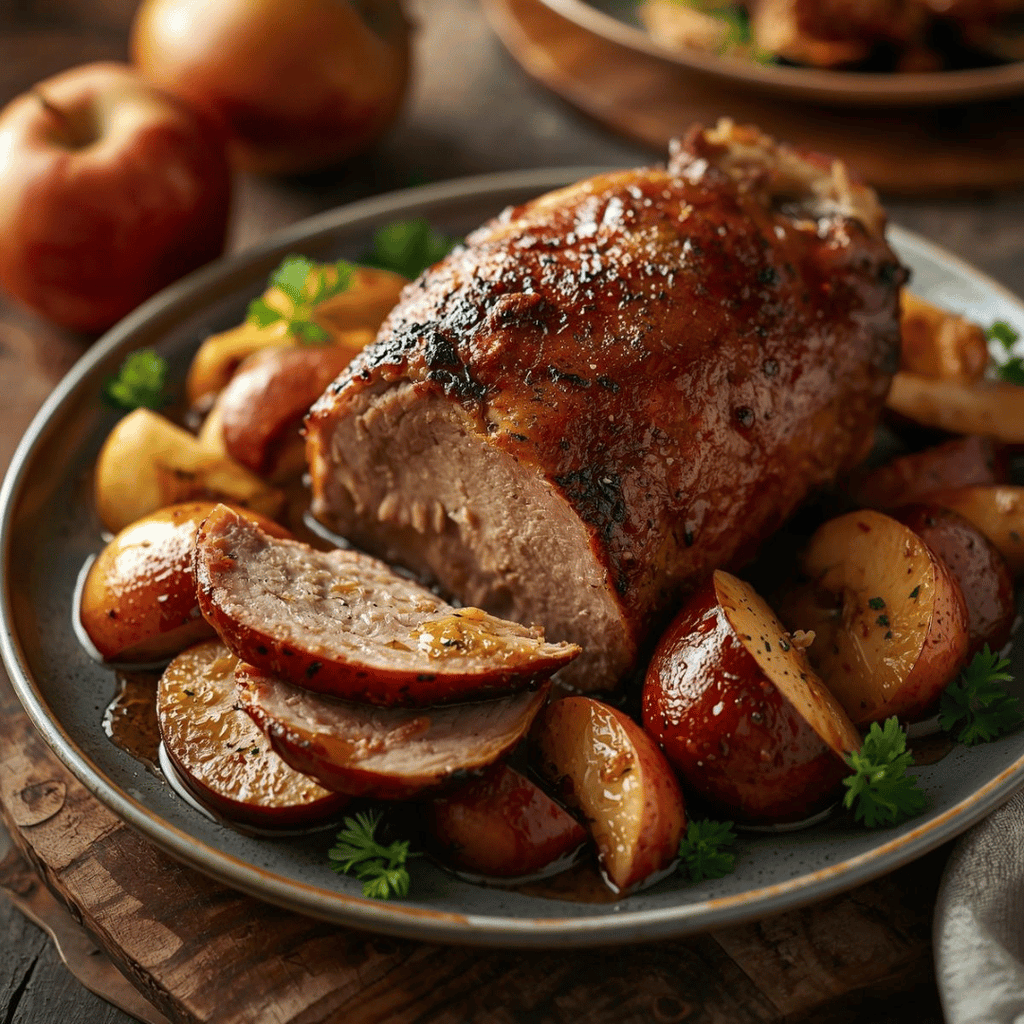 How To Prepare Slow-Cooked Pork Shoulder With Roasted Apples? 😍😍🌈🌈 - Aussie Meat, Meat delivery, online butcher, BBQ Grills, Wine
