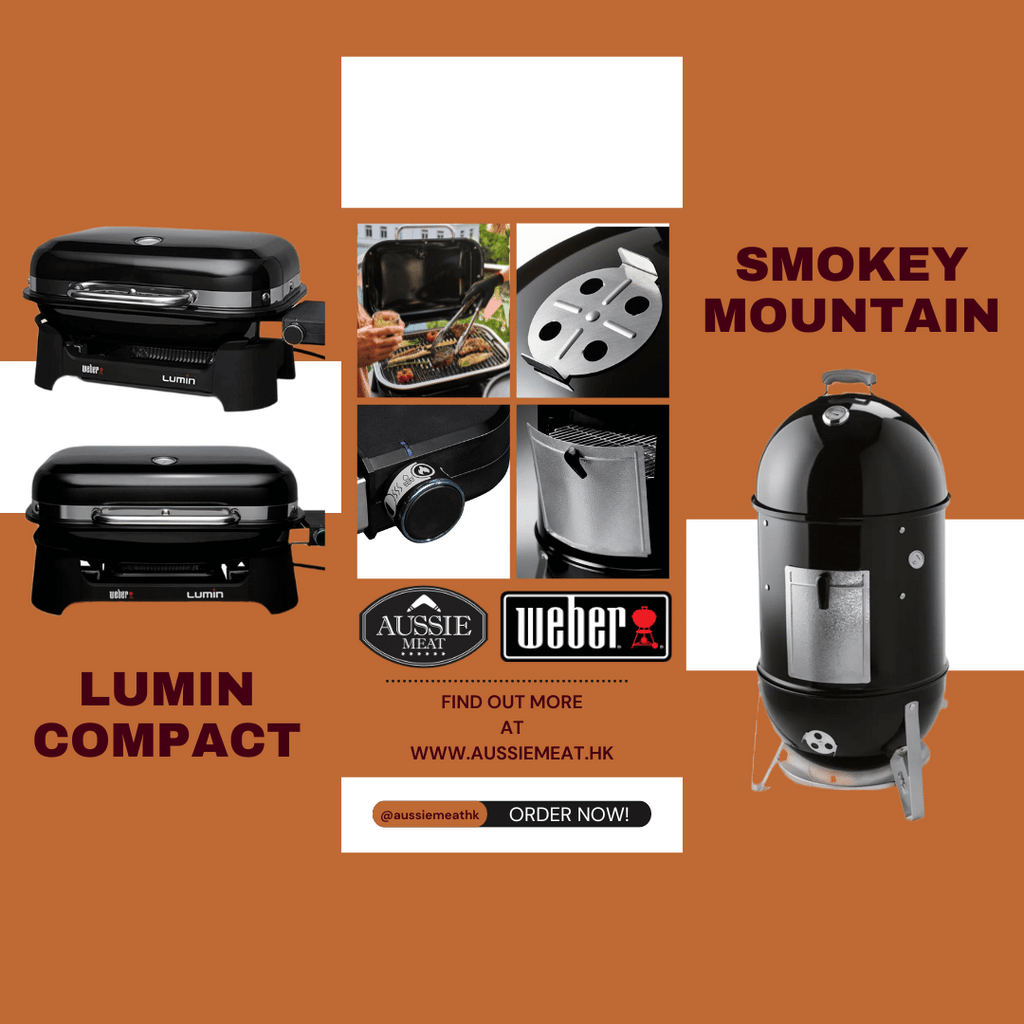 Aussie Meat BBQ Grills | Weber BBQ Grill | The Smokey Mountain Cooker | The Lumin Compact Electric Grill | Charcoal BBQ Grill | Electric BBQ Grill