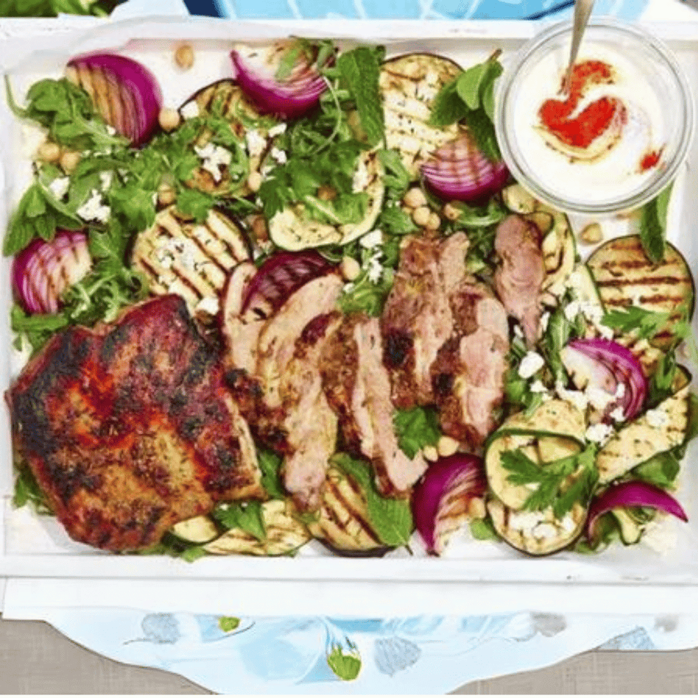 Aussie Meat Recipe | Lamb Leg | Zucchini | Eggplant | Salad