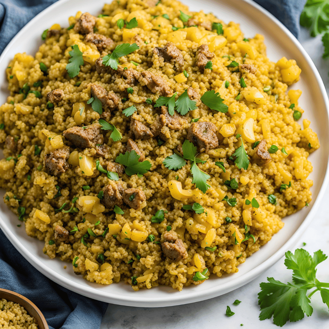Curry Cauliflower Rice with Lamb Mince | Aussie Meat