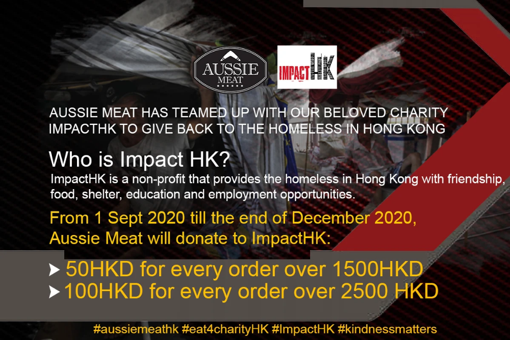 Aussie Meat | ImpactHK | eat4charityHK | Kindness Matters | Meat Delivery 