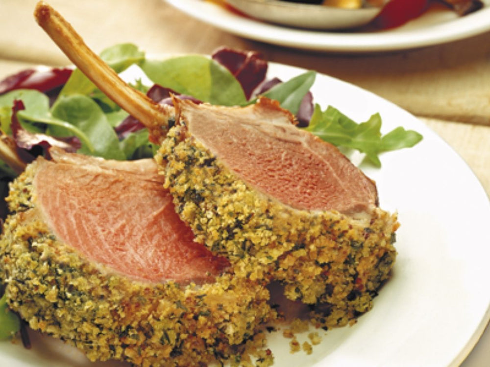 NZ Premium Grassfed 2 Lamb Racks Cap Off Frenched | Roast Rack of Lamb with Herb Crust | Meat Delivery | Seafood Delivery | Online Butcher | south stream market | meat market