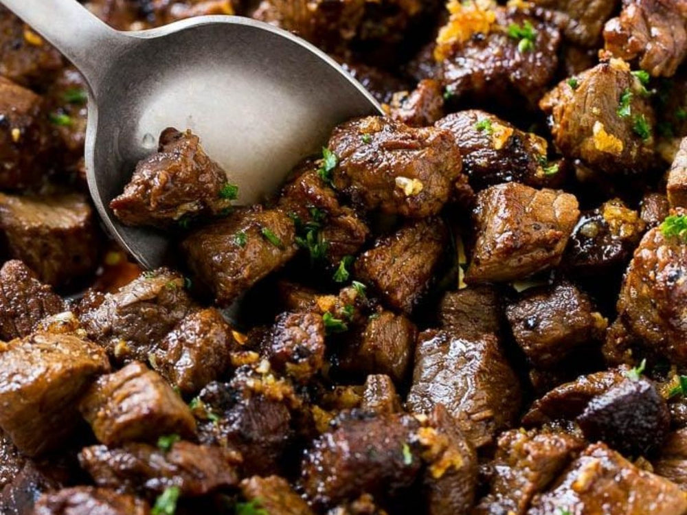 Aussie Meat Recipe | Steak Bites | Garlic Butter