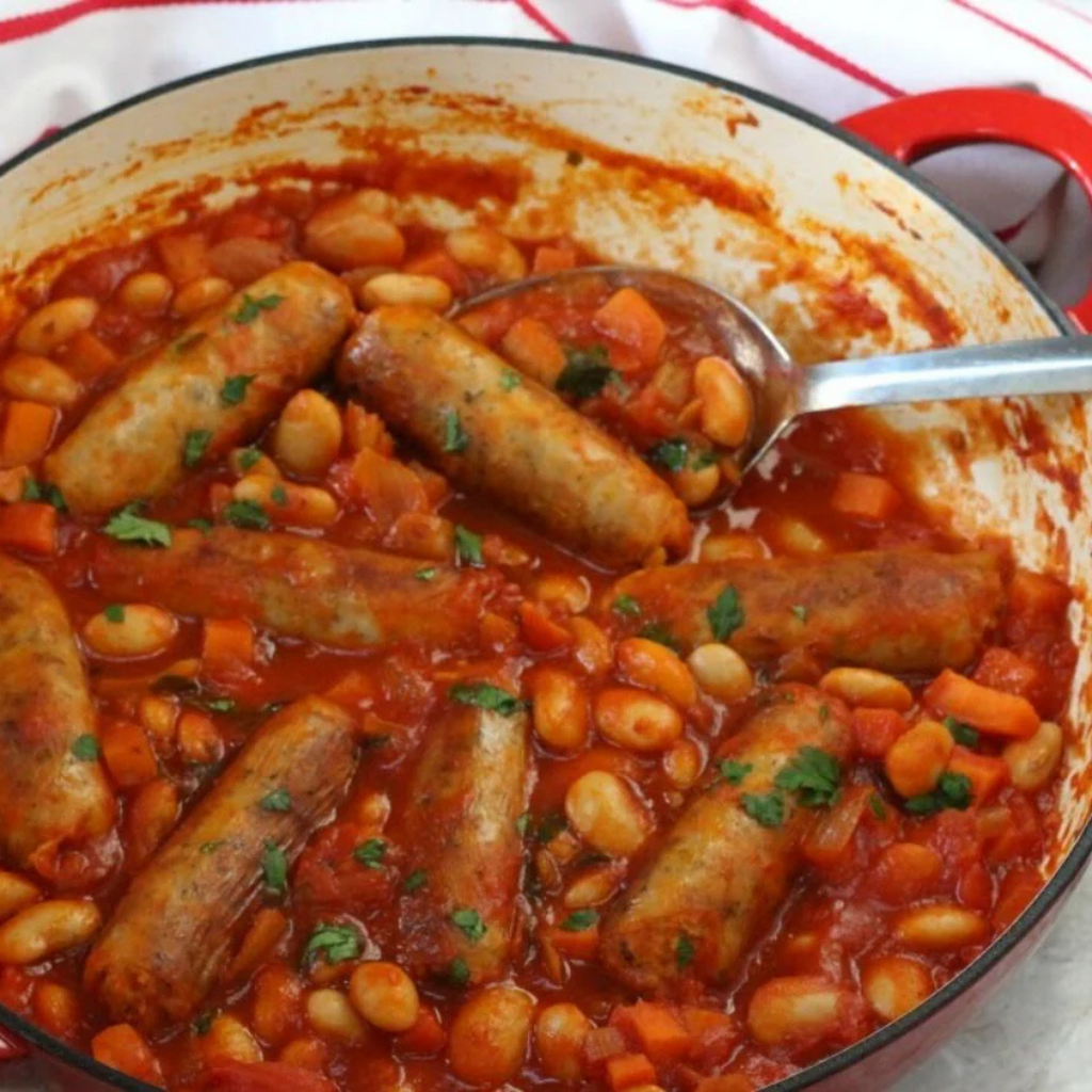 香腸與黃油豆燉菜 - Aussie Meat, Meat delivery, online butcher, BBQ Grills, Wine