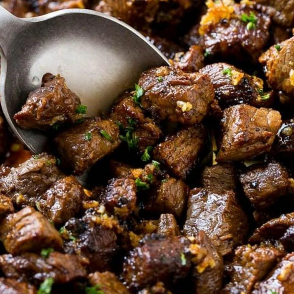 Aussie Meat Recipe | Steak Bites | Garlic Butter