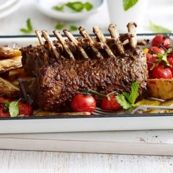 Spiced Lamb Rack Roast | NZ Premium Grassfed 2 Lamb Racks Cap Off Frenched