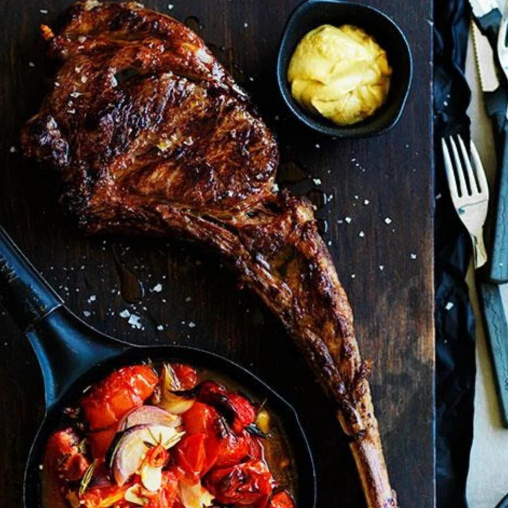 戰斧牛排與迷迭香烤番茄 - Aussie Meat, Meat delivery, online butcher, BBQ Grills, Wine
