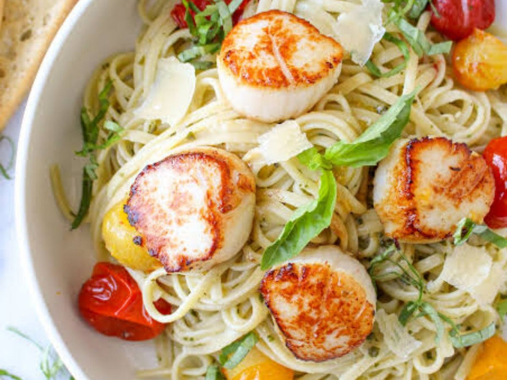 Scallops with Linguine Recipe | Meat Delivery | Seafood Delivery | South Stream Farmers Market