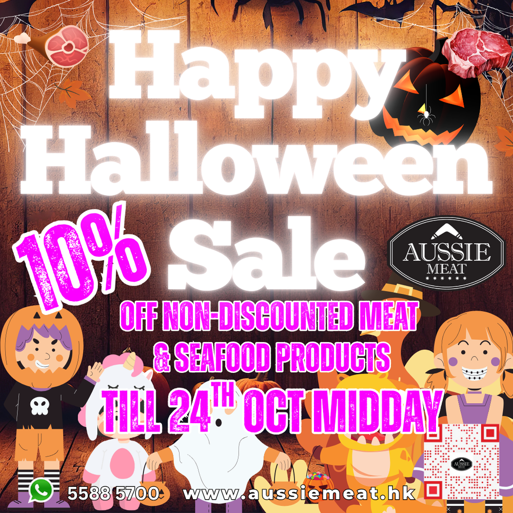 Happy Halloween Sale 10% Off Non-discounted Meat & Seafood Products  | Aussie Meat Meat Delivery Online Butcher BBQ Grills Wine 