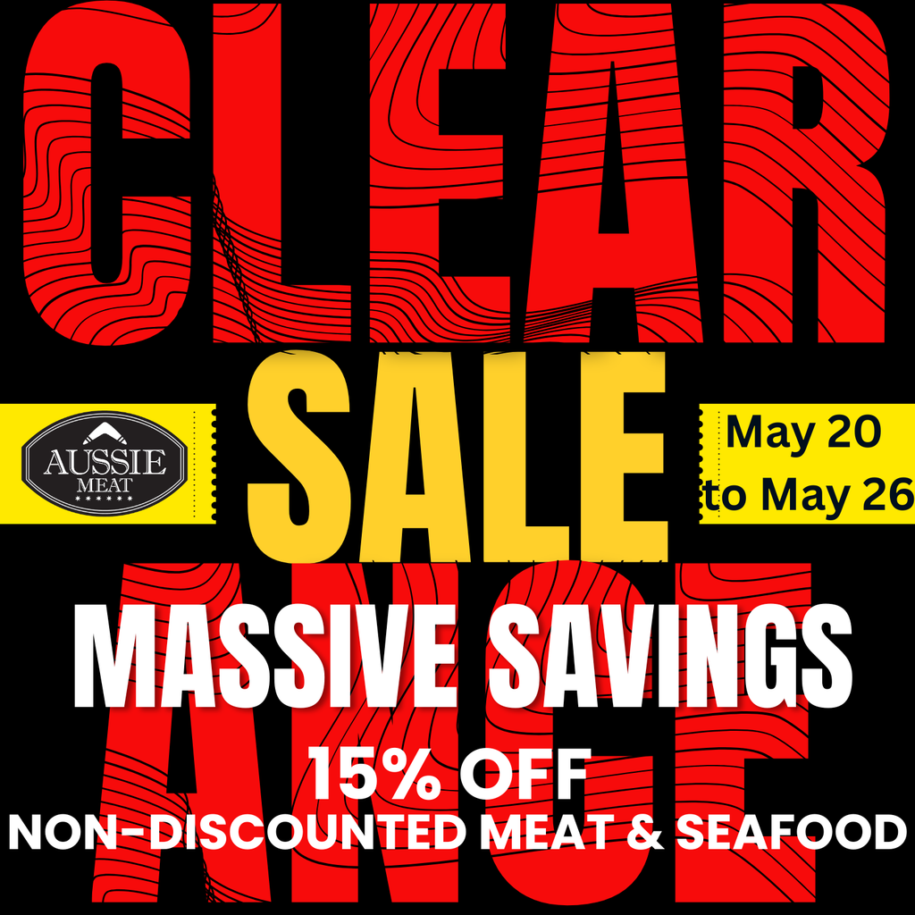 CLEARANCE SALE 15% OFF NON-DISCOUNTED MEAT & SEAFOOD PRODUCTS! - Aussie Meat, Meat delivery, online butcher, BBQ Grills, Wine