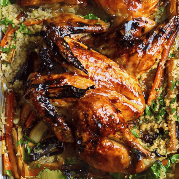 How To Prepare Pomegranate Molasses Chicken With Roasted Vegetable Salad? | Aussie Meat Meat Delivery Online Butcher BBQ Grills Wine 