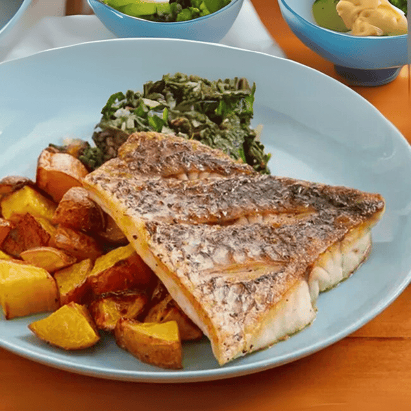 How To Prepare Pan-Seared Barramundi With Prince Of Orange Potatoes And Spinach? | Aussie Meat Meat Delivery Online Butcher BBQ Grills Wine