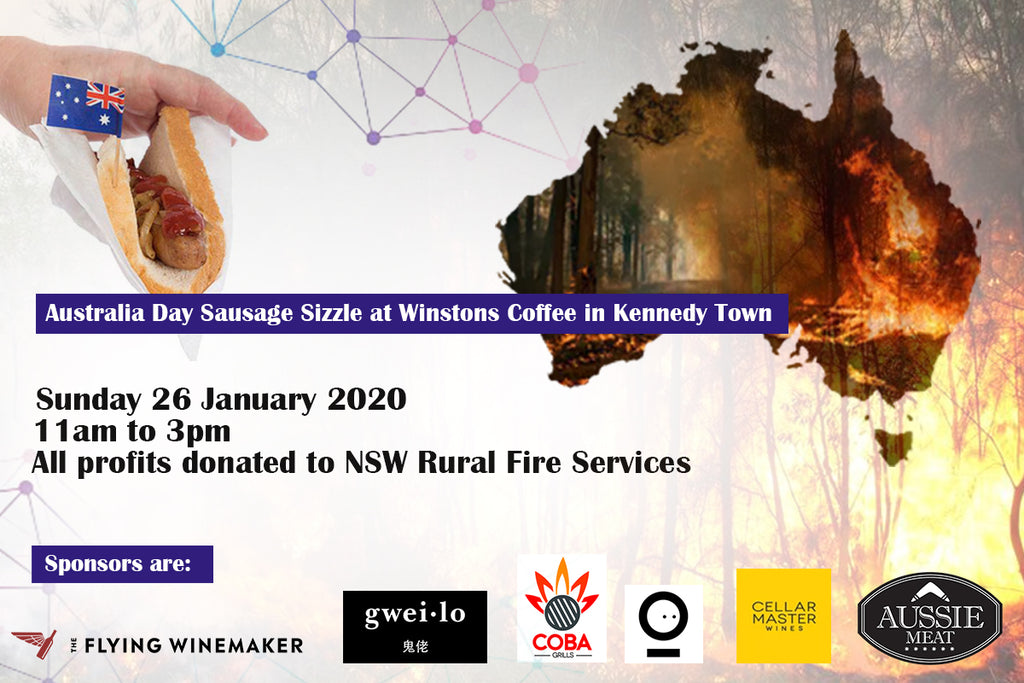 Australia Day Sausage Sizzle by WINSTONS COFFEE at Kennedy Town
