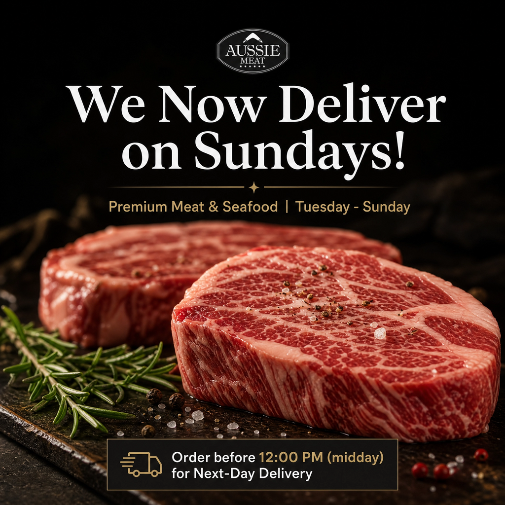 Great News: We Now Deliver on Sundays! - Aussie Meat, Meat delivery, online butcher, BBQ Grills, Wine