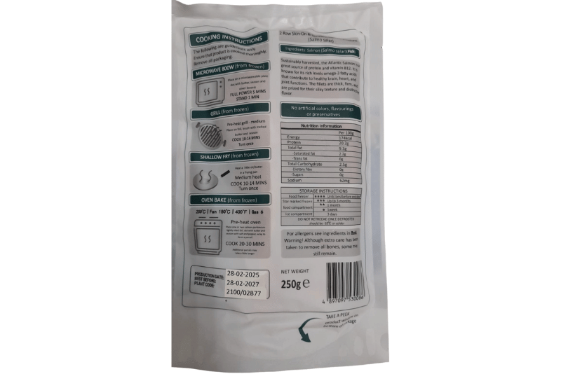 Atlantic Salmon Skin-On Fillets (2 x 125g) - Aussie Meat, Meat Delivery, Online Butcher, BBQ Grills, Wine