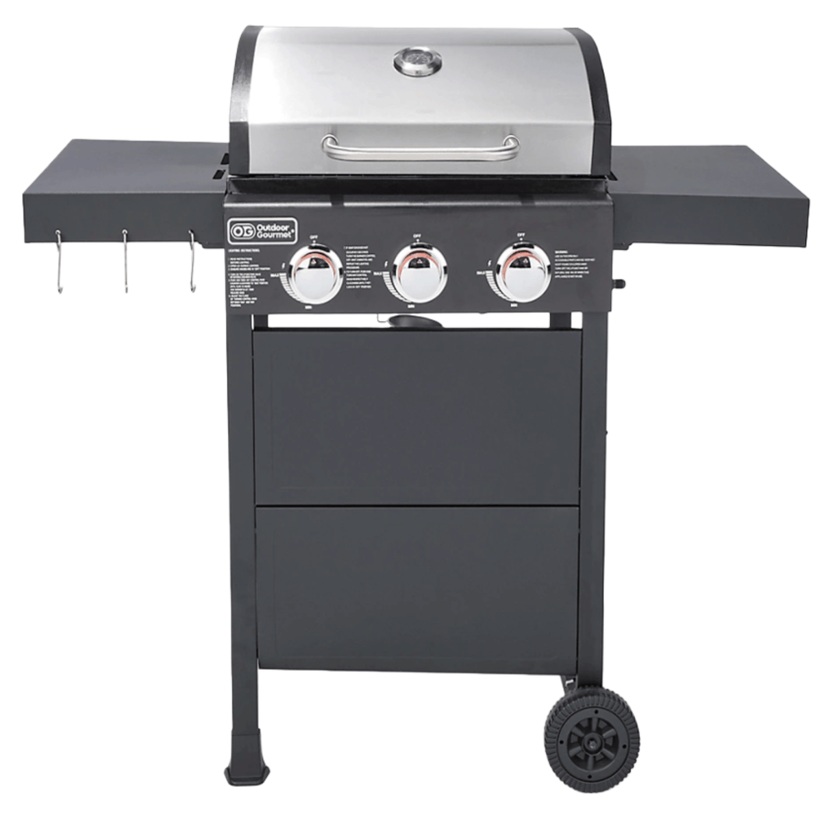 BQ133S Stainless Steel (3 Burners With Side-Burner) | Aussie Meat Meat Delivery Online Butcher BBQ Grills Wine - Aussie Meat BBQ Grills | BQ133S Stainless Steel (3 Burners With Side-Burner) | Delivery & Cover