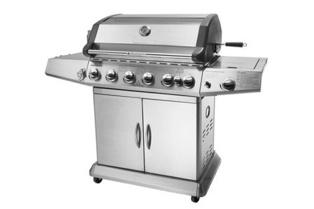 Aussie Meat BBQ Grills | BQ137 (6 + 1 Burners With Side-Burner Gas Barbecue Grill) | Delivery & Cover - Aussie Meat, Meat Delivery, Online Butcher, BBQ Grills, Wine