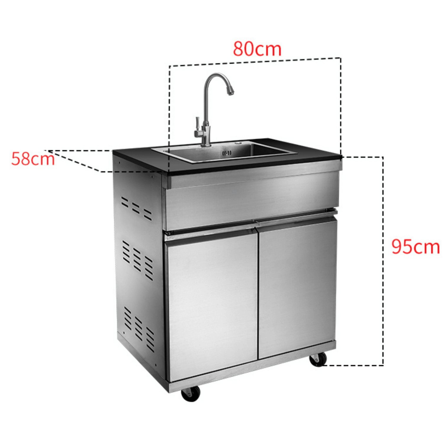 OMG Mini Modular Outdoor Kitchen | Aussie Meat Meat Delivery Online Butcher BBQ Grills Wine - OMG Mini Modular Outdoor Kitchen (6+1 Burner Gas Grill with Tap & Sink)