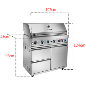 OMG Mini Modular Outdoor Kitchen | Aussie Meat Meat Delivery Online Butcher BBQ Grills Wine - OMG Mini Modular Outdoor Kitchen (6+1 Burner Gas Grill with Tap & Sink)