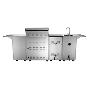 OMG Modular Outdoor Kitchen & Fridge | Aussie Meat Meat Delivery Online Butcher BBQ Grills Wine - OMG組合戶外廚房連冰箱(5爐頭加側爐)|包送貨安裝和外罩