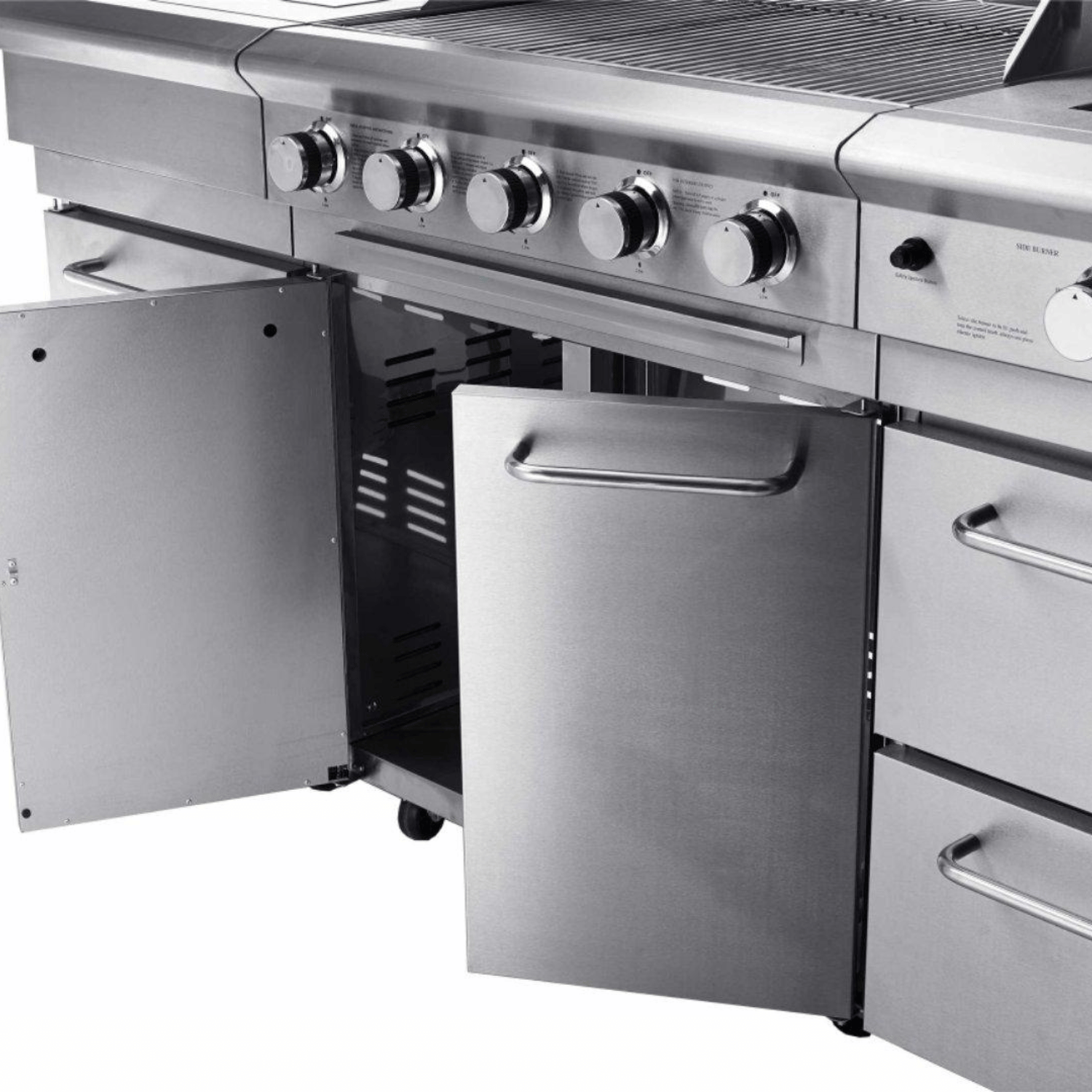 OMG Modular Outdoor Kitchen & Fridge | Aussie Meat Meat Delivery Online Butcher BBQ Grills Wine - OMG組合戶外廚房連冰箱(5爐頭加側爐)|包送貨安裝和外罩