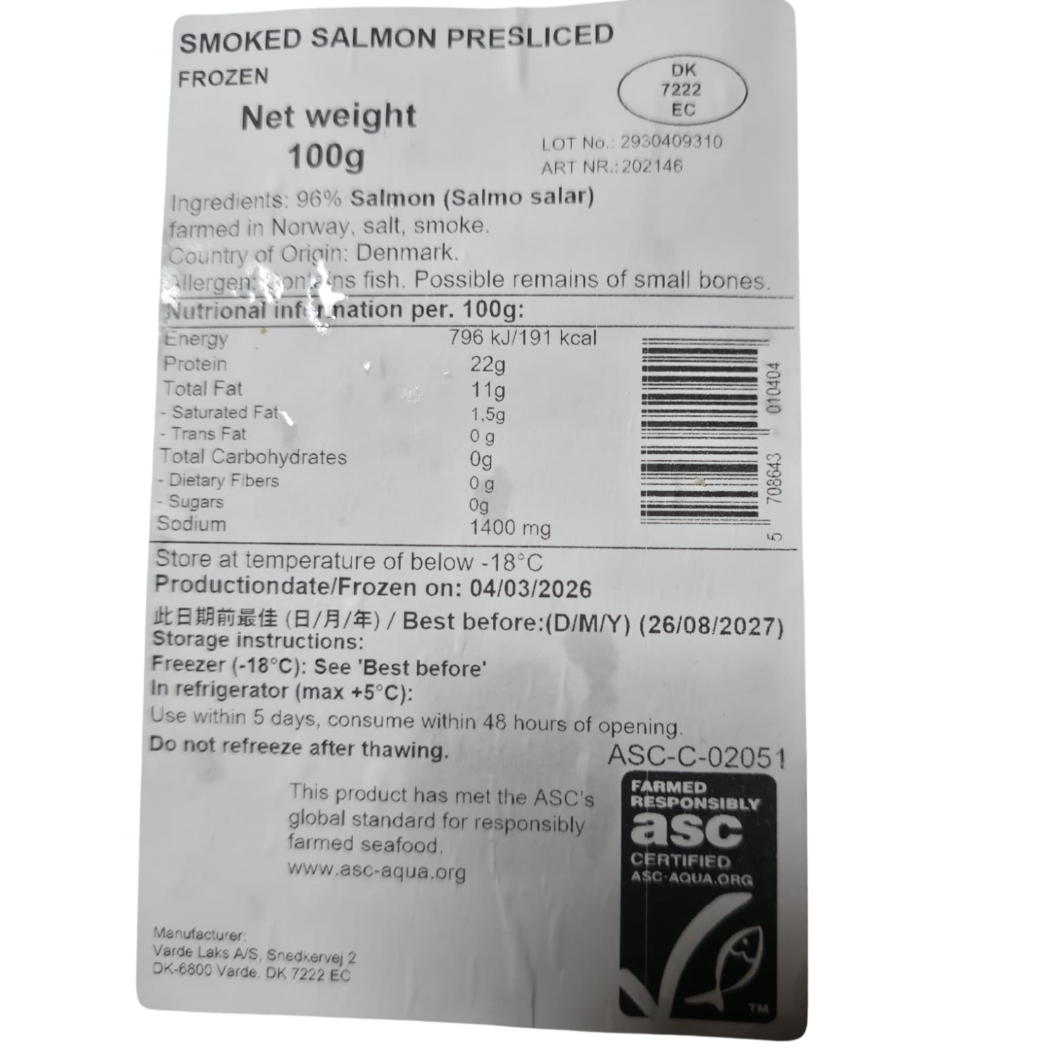 DanishPremiumSmokedSalmon_6 | Aussie Meat Meat Delivery Online Butcher BBQ Grills Wine - Danish Premium Smoked Salmon (100g)
