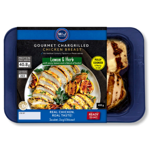 Wholesale Australian Lemon Herb Chargrilled Chicken Breast (400g) | Buy 8 Get 2 Free