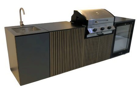 Oaisi Outdoor Kitchen (3 Burners Gas Grill with Tap and Sink plus Fridge) | Aussie Meat Meat Delivery Online Butcher BBQ Grills Wine - Oaisi Outdoor Kitchen | 3 Burners Gas Grill with Tap and Sink plus Fridge (optional)