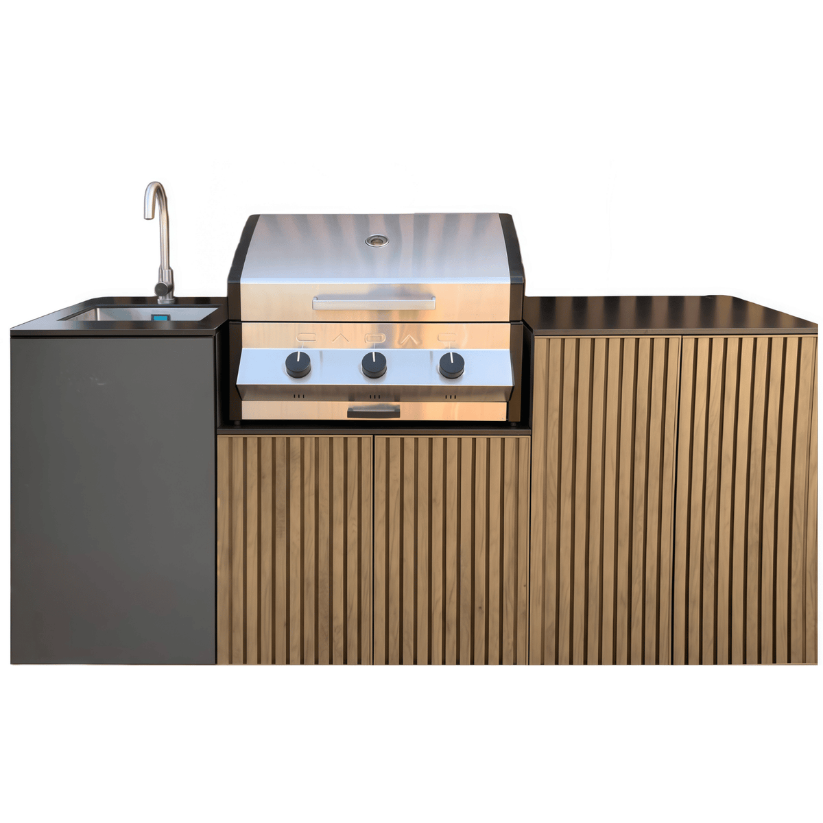 Oaisi TWO Outdoor Kitchen | 3 Burners Gas Grill with Tap and Sink | Aussie Meat Meat Delivery Online Butcher BBQ Grills Wine - Aussie Meat燒烤爐 | Oaisi TWO戶外廚房 (3 爐頭燃氣燒烤爐附水龍頭與水槽)連送貨
