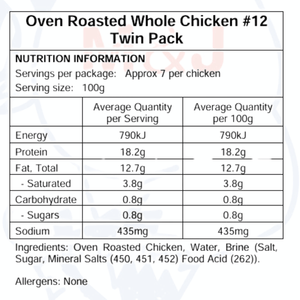 Australian Hormone Free Oven Roasted Whole Chickens | Aussie Meat Meat Delivery Online Butcher BBQ Grills Wine - Wholesale Australian Hormone Free Oven Roasted Whole Chicken (1.2kg x 2 Chickens Per Pack) | Buy 5 Get 1 Free