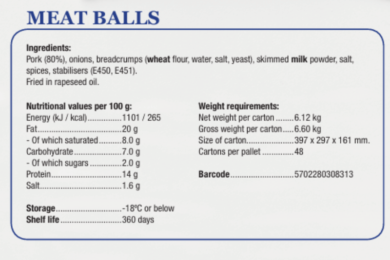 Danish Party Pork Meat Balls (Pre-fried, 340g) - Aussie Meat, Meat Delivery, Online Butcher, BBQ Grills, Wine