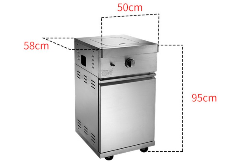 OMG Modular Outdoor Kitchen & Fridge (6 + 1 Burners Gas BBQ Grill, Sink, Side Burner & Fridge) - Aussie Meat, Meat Delivery, Online Butcher, BBQ Grills, Wine