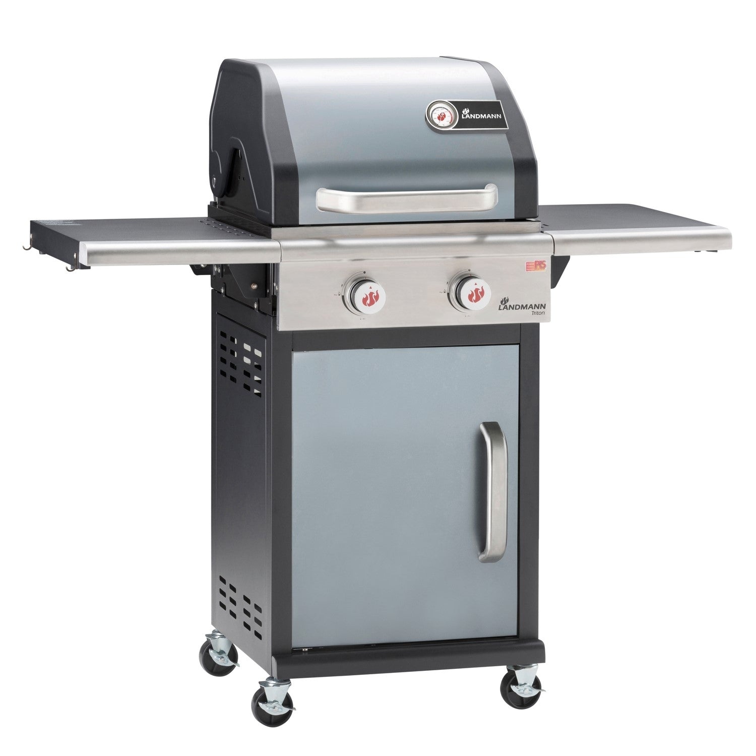 Grill with a silver and black design on a white background - BQ132 (2 頭烤爐)