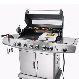 BQ137 (6 + 1 Burners With Side-Burner Gas Barbecue Grill) | Delivery & Cover