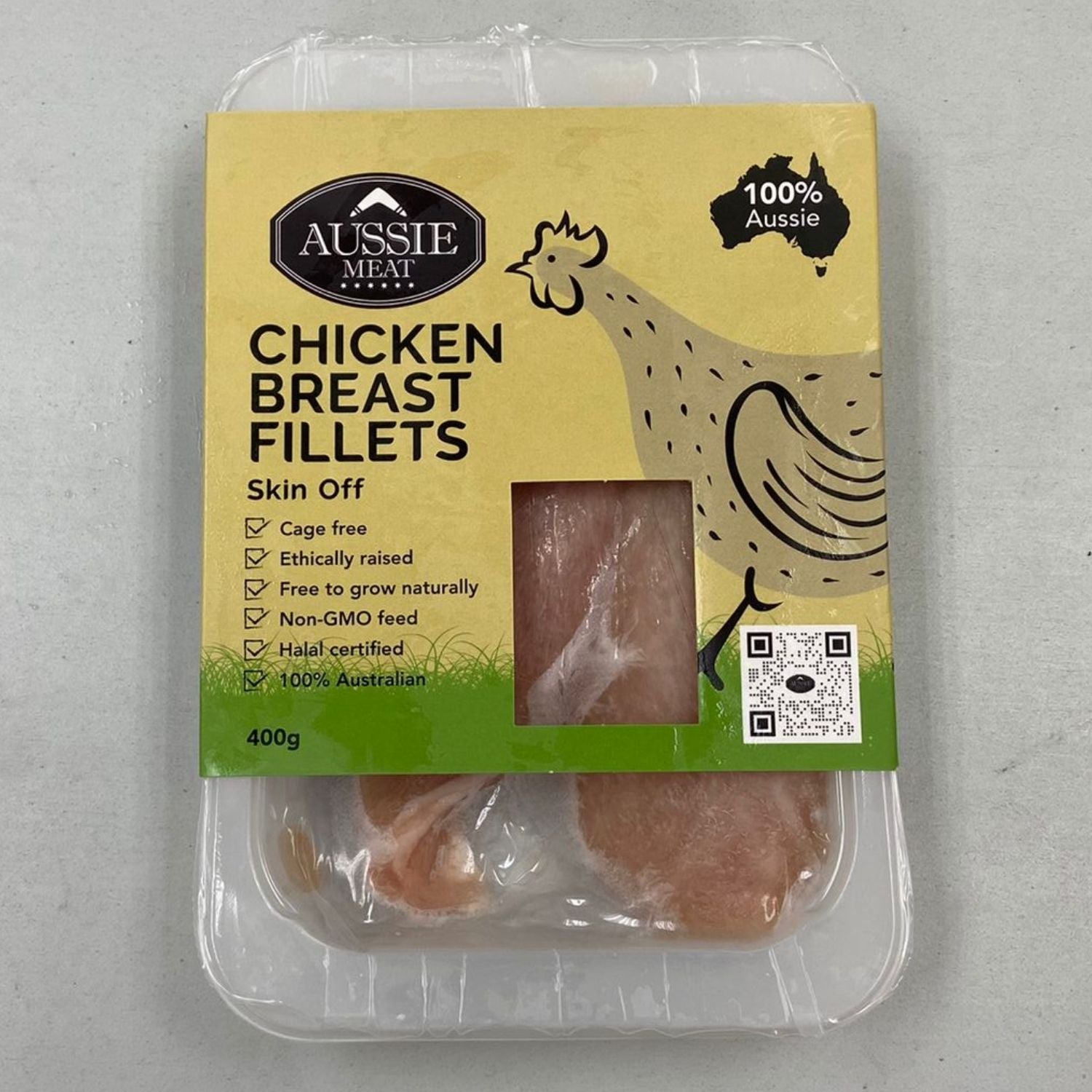 Australian Hormone Free Chicken Breasts (Skin-Off & Boneless, 400g)