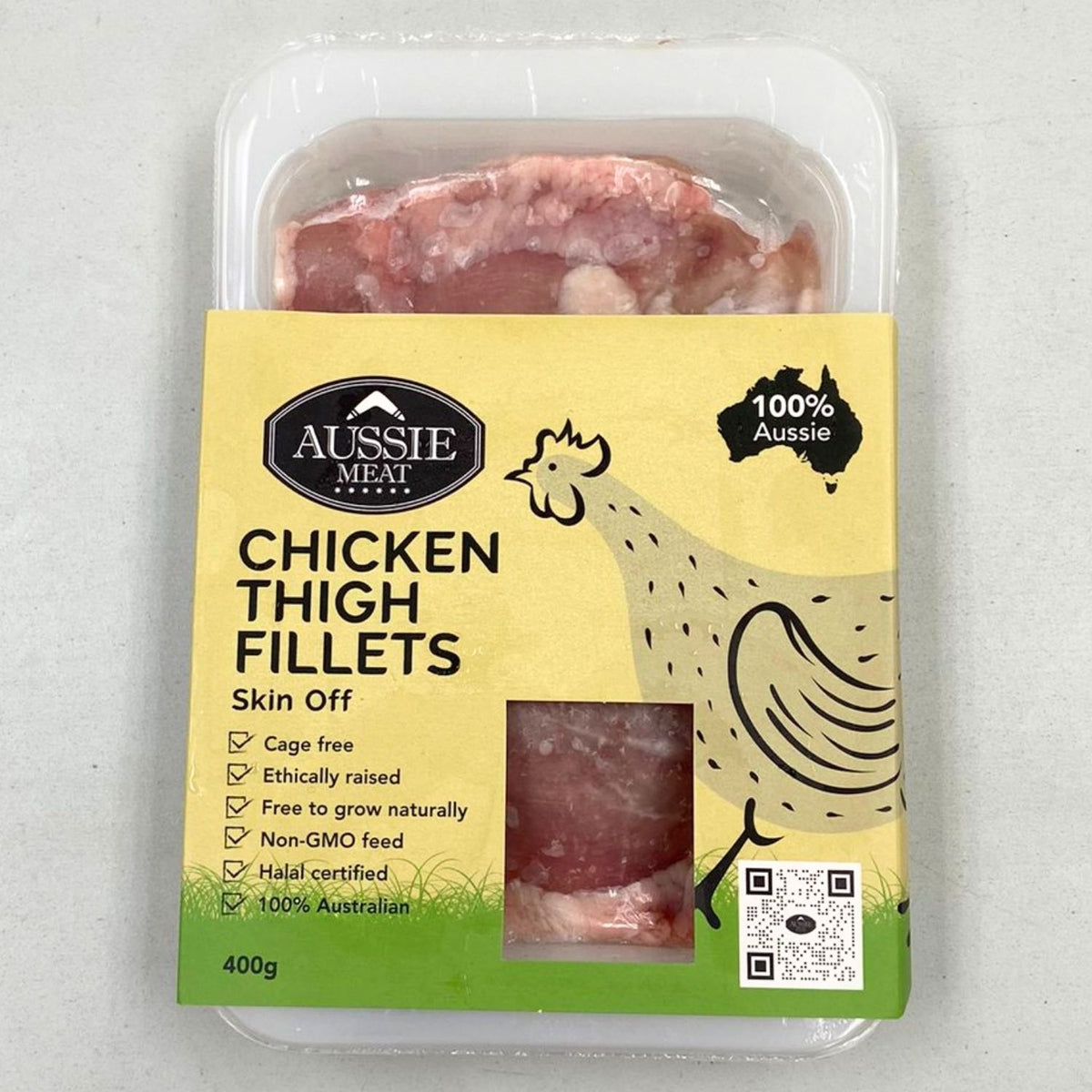 Australian Hormone Free Chicken Thigh Fillets (Skin-Off & Boneless, 400g) - Aussie Meat