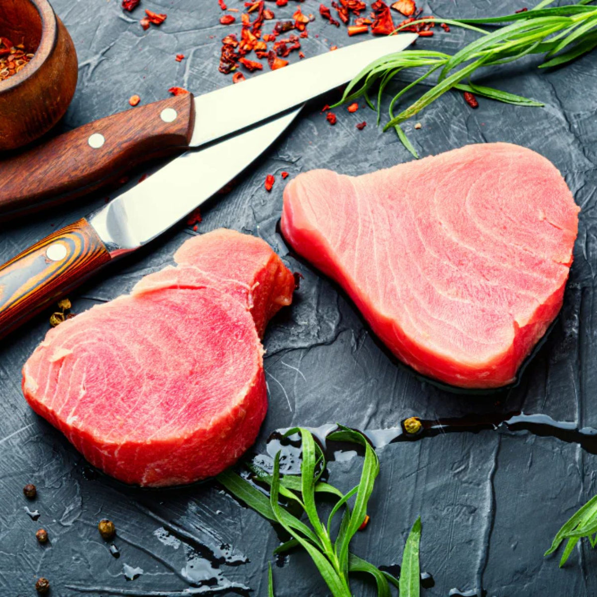 Ocean Catch Australian Yellow Fin Tuna Fish Fillets Boneless Skinless (2 x 140g)