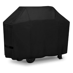 Black grill cover on a white background - BQ134 (4 Burners With Side-Burner Gas Barbecue Grill) | Delivery & Cover