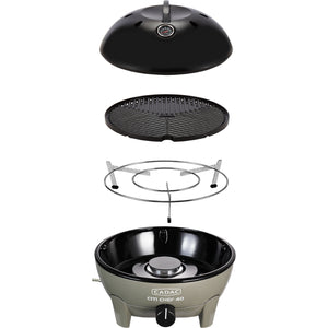 Camping stove with components on a white background - Cadac Citic Chef 40 |燒烤爐