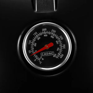 Temperature gauge with 'CADAC' branding on a black background - Cadac Citic Chef 40 FS |燒烤爐
