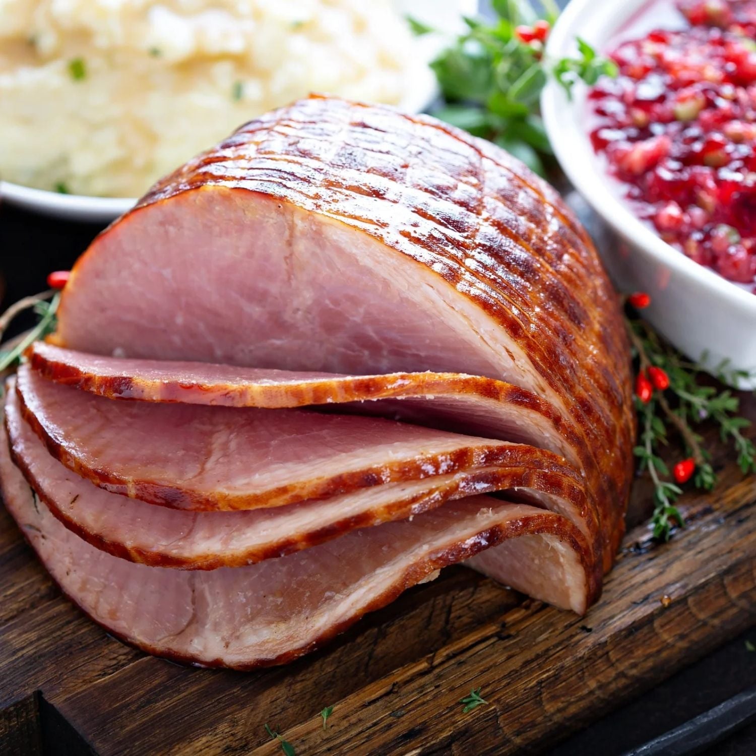 Chilled Christmas Maple Smoked Gammon Boneless Cooked Leg Ham Skin-On (~2kg) | Limited Stock | Pre-Order