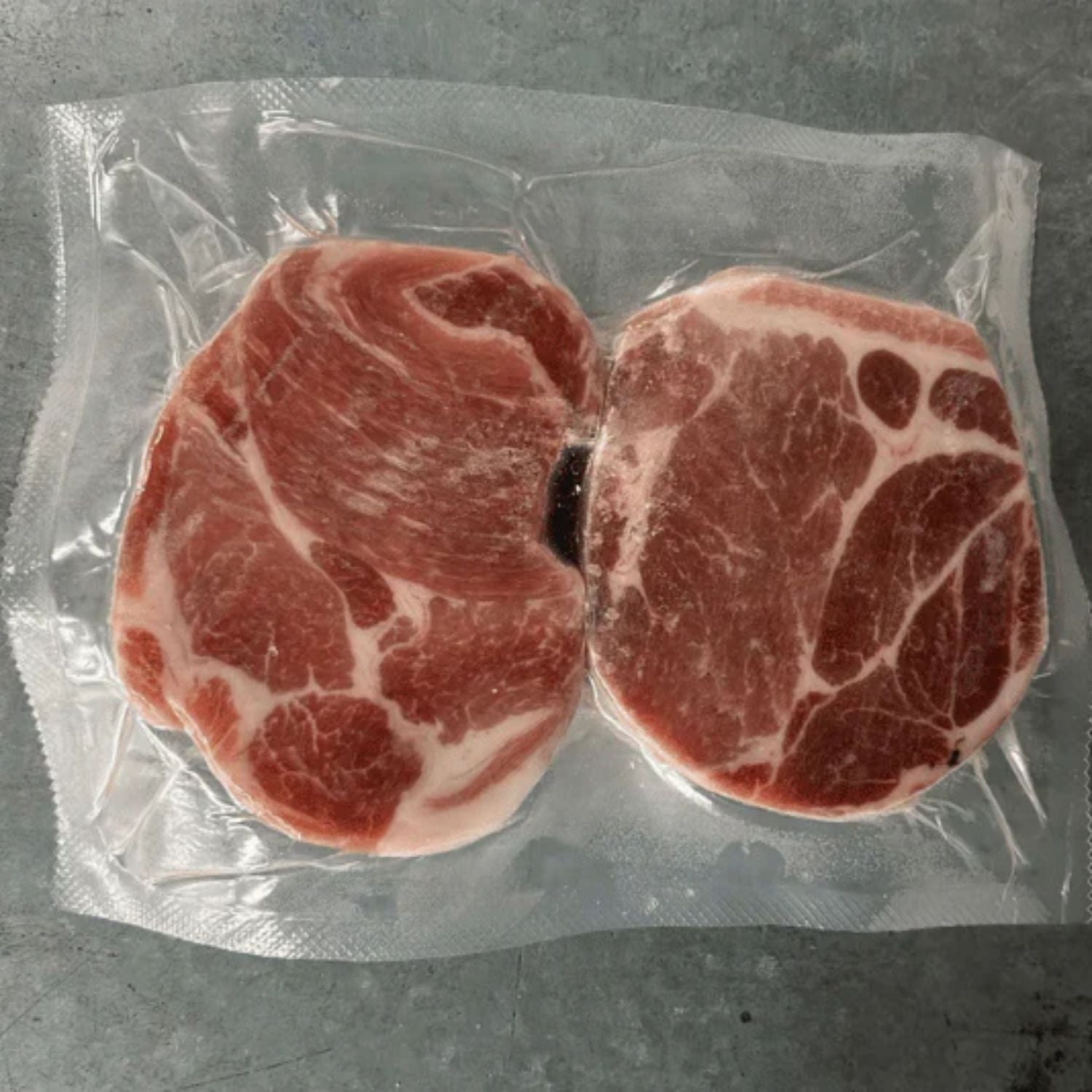 EU Hormone Free Pork Collar (Shoulder) Rindless Steaks (~2cm Thickness, 2 x 227g)