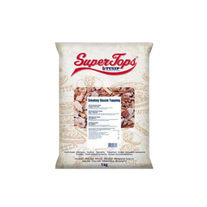 Bag of SuperTops Smokey Bacon Topping on a white background - 歐盟無激素煙燻煙肉配料(1kg)