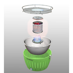 Lotus Grill木炭燒烤入門套裝(加大尺寸)(藍色)